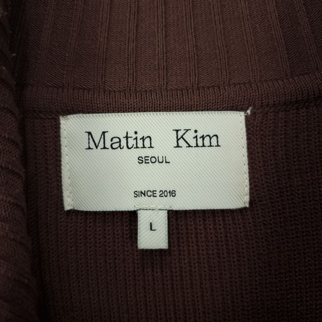 [마뗑킴] 뒷판 빅로고 니트 집업 베스트 조끼 M19024 상품이미지6