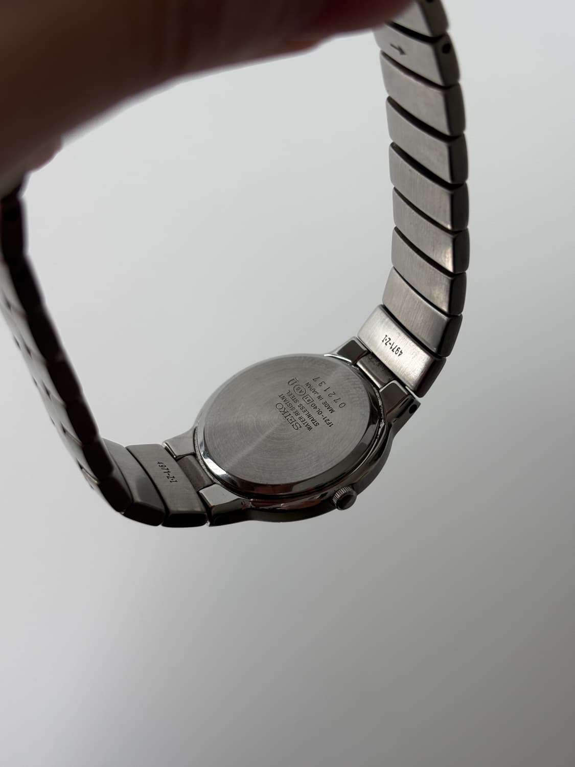 세이코 1990년대 블랙 다이얼 실버 쿼츠 여성 상품이미지8