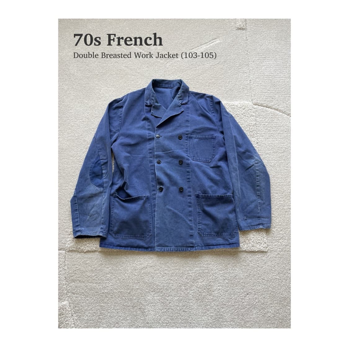 70s 프렌치 더블 플레스티드 워크 자켓 (103-105) 상품이미지1