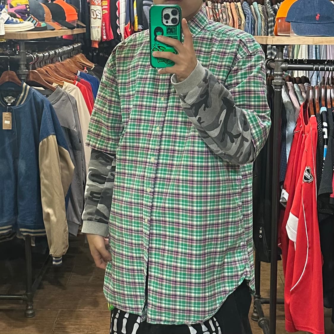 [HI] 폴로 랄프로렌 클래식 반팔셔츠 체크그린 상품이미지3