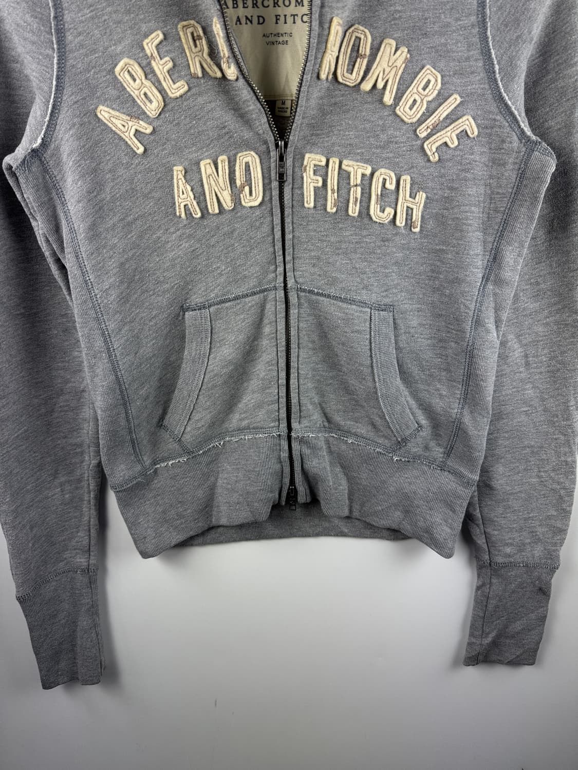 아베크롬비 아치로고 그레이 딱붙 후드집업1698 상품이미지3