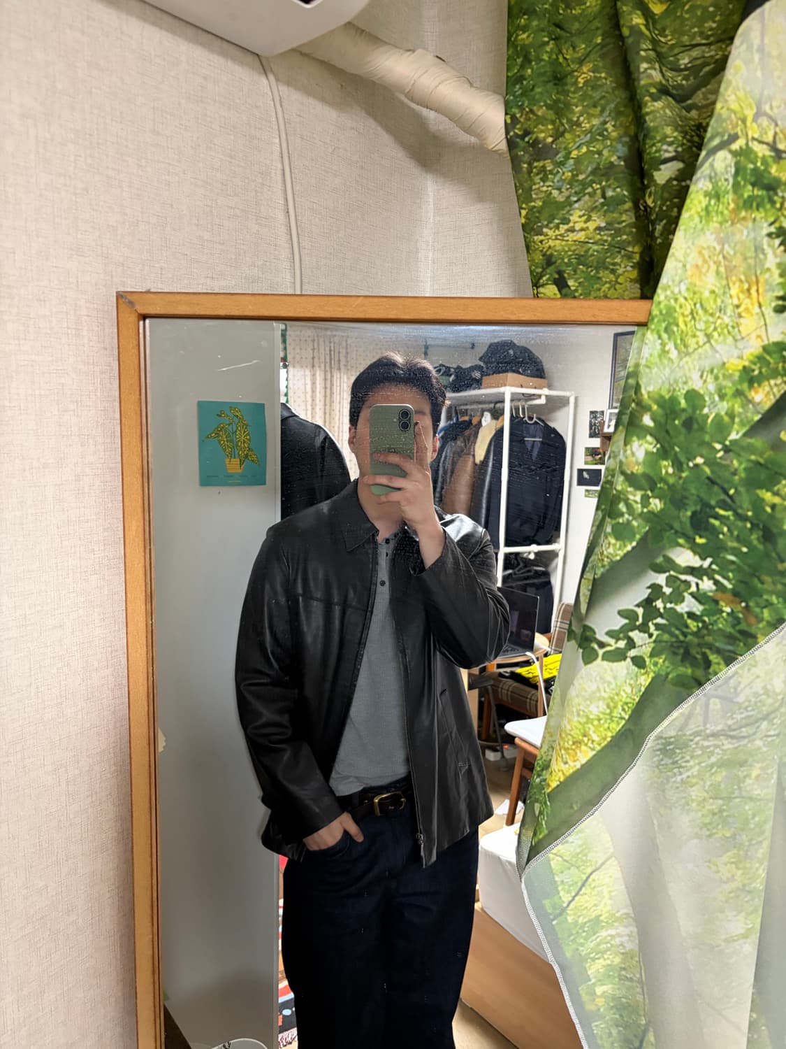 100-105) 제이크루 레더 카코트 집업 자켓(상태최상) 상품이미지3