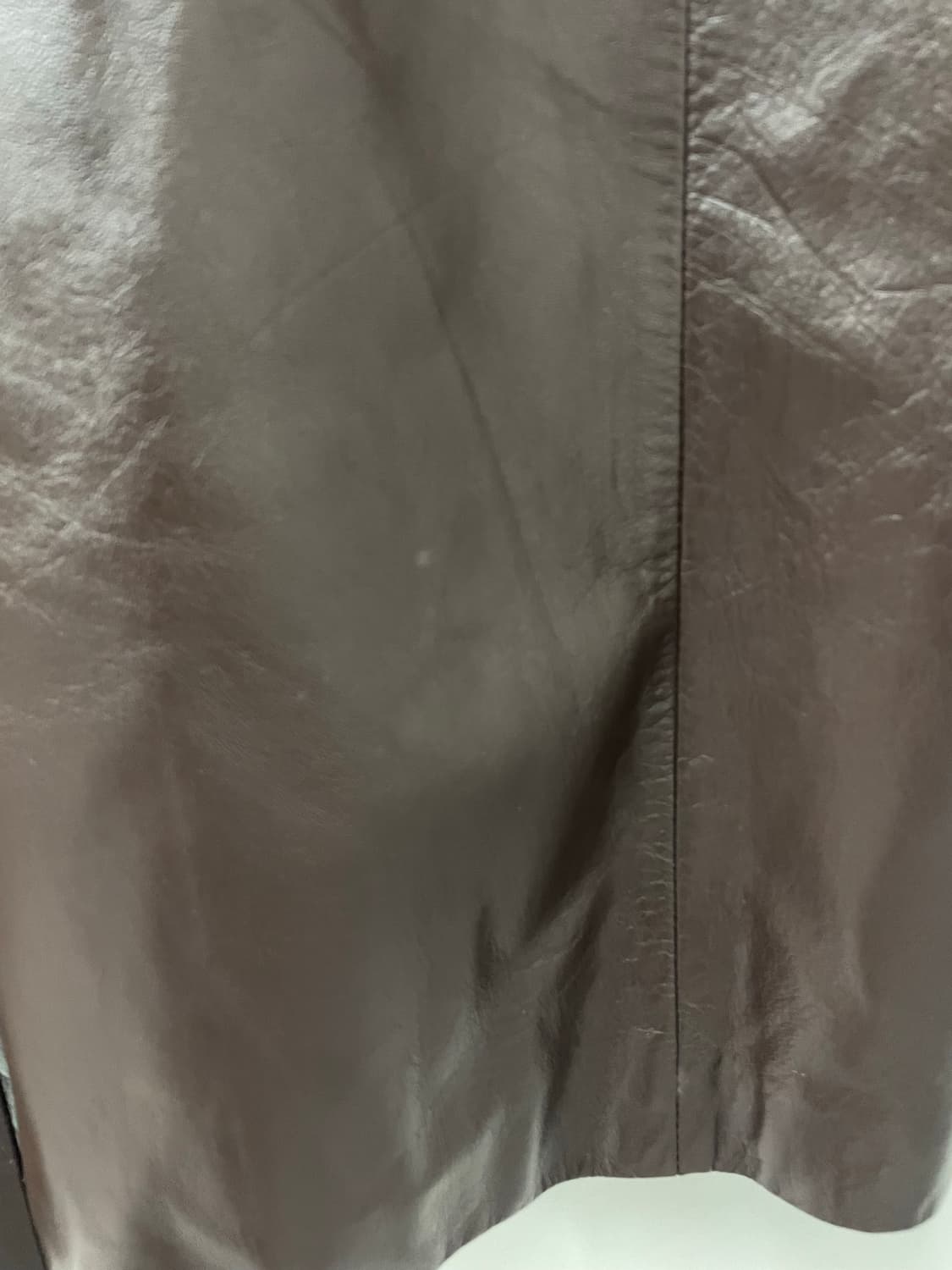 빈티지 보이런던 브라운 롱 가죽 코트 H1285 상품이미지6