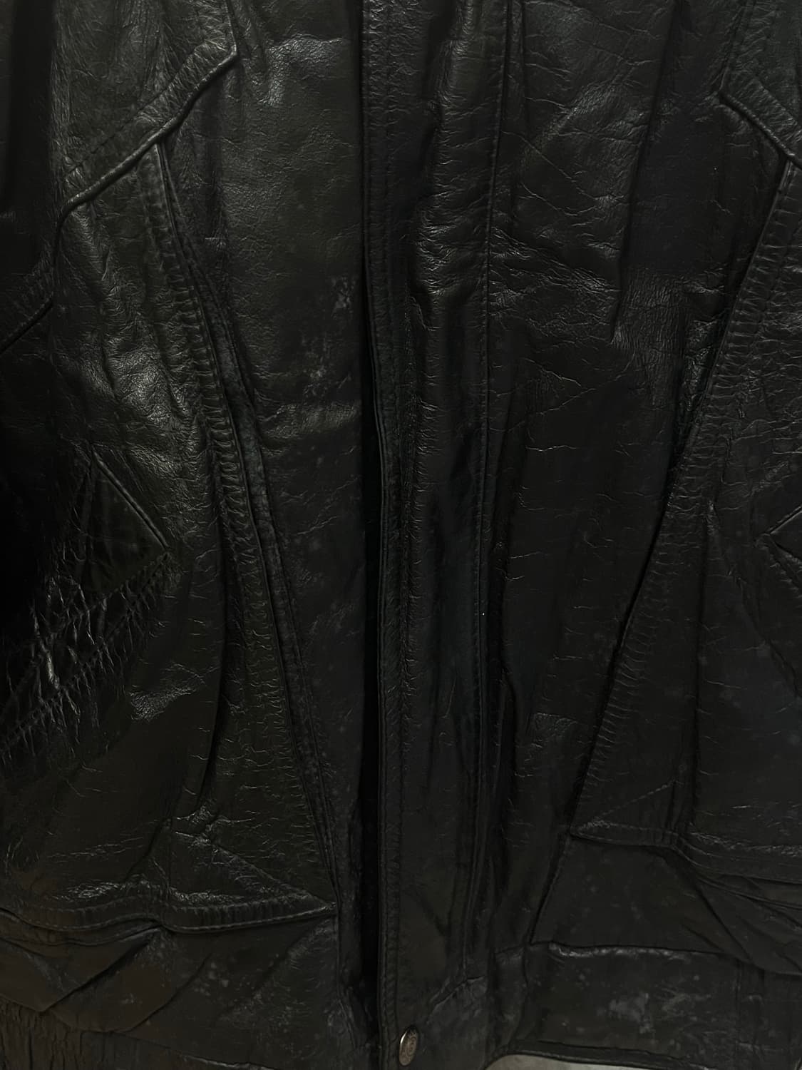 빈티지 가죽 레더자켓 블랙 XL #csz2275  상품이미지7