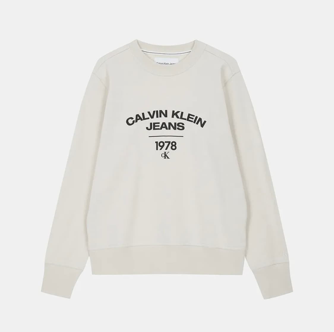 캘빈클라인 크림 커브 1978 로고 크루넥 스웨트셔츠 상품이미지1