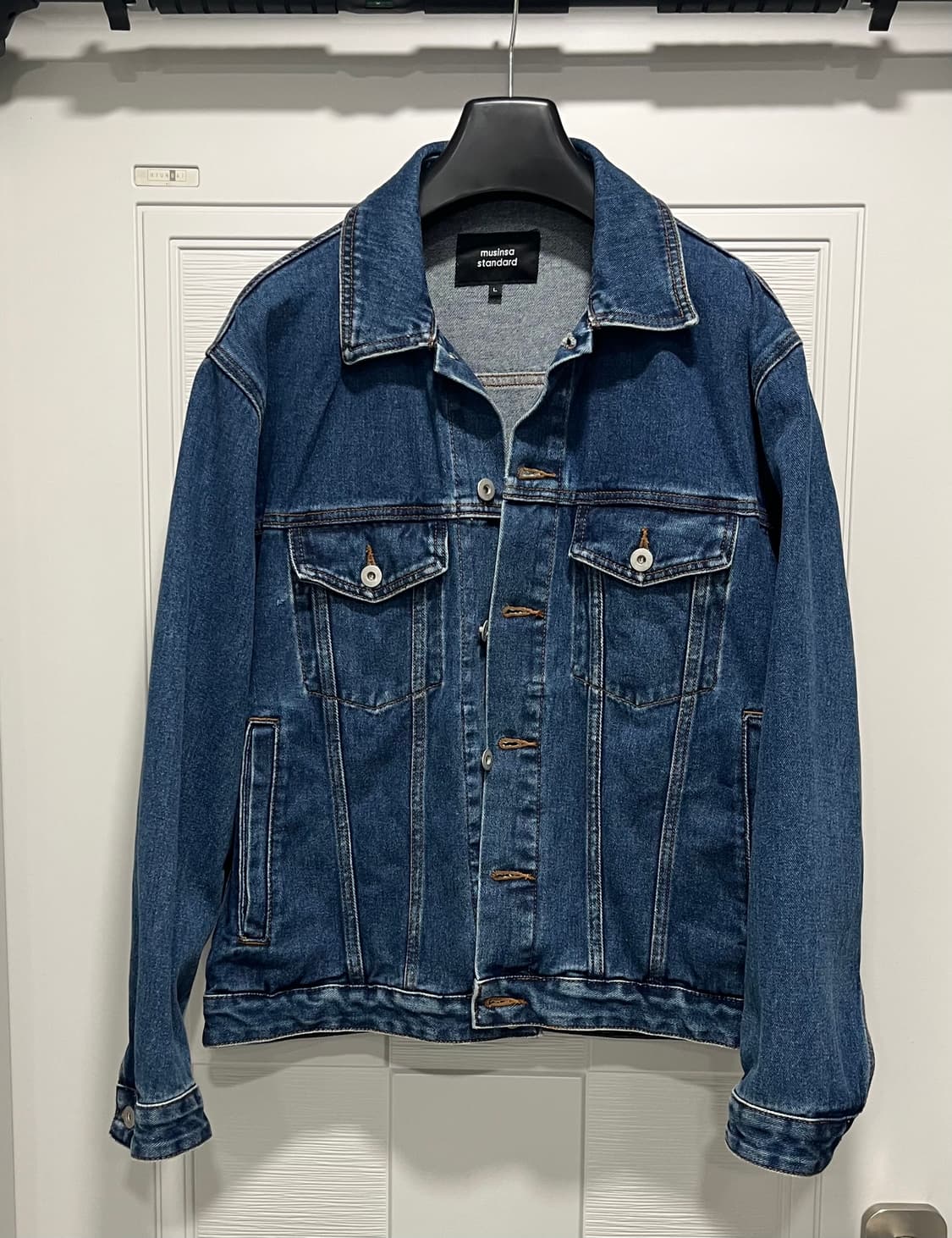 무탠다드 릴렉스드 데님 청자켓L [미디엄 인디고] 상품이미지3