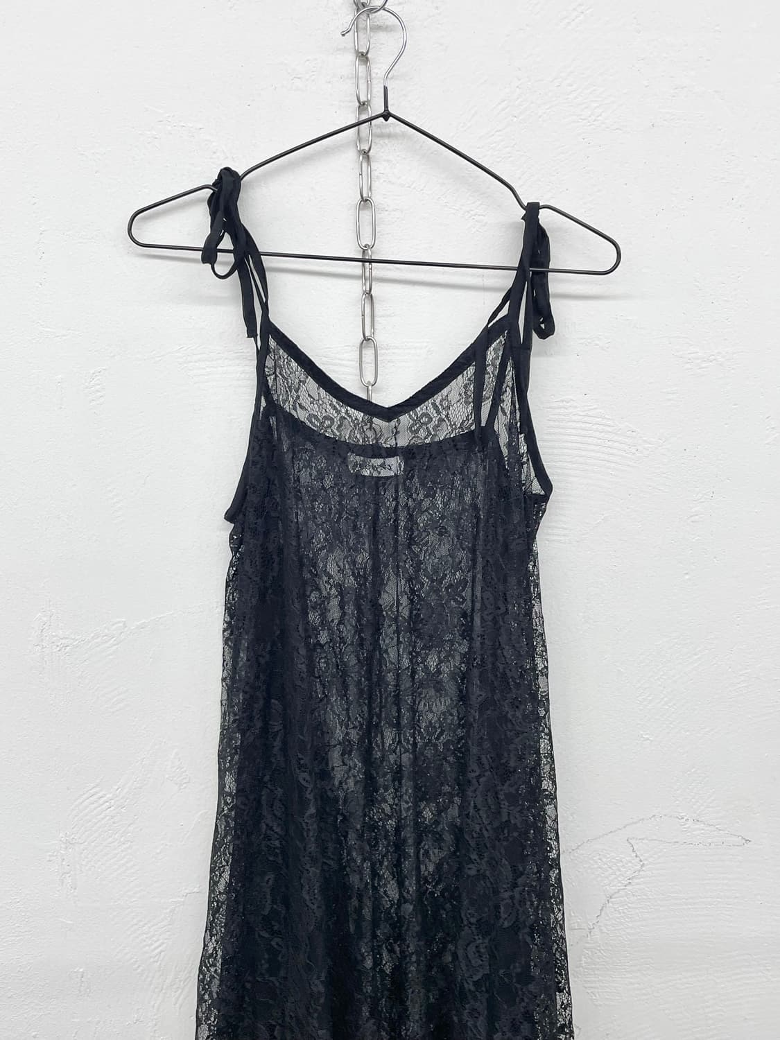 블랙 레이스 레이어드 슬립 상품이미지5