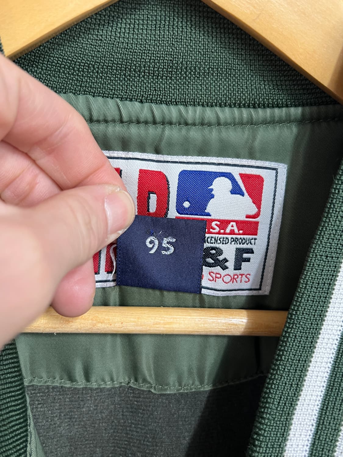 MLB f&f 오클랜드 애슬레틱스 스타디움 바시티 자켓 상품이미지6