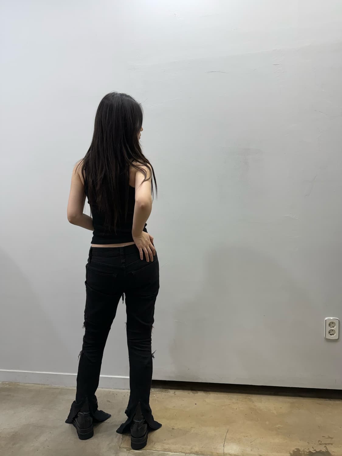 Ifsixwasnine 아카이브 지퍼 디테일 슬림 부츠컷 데님진 상품이미지8