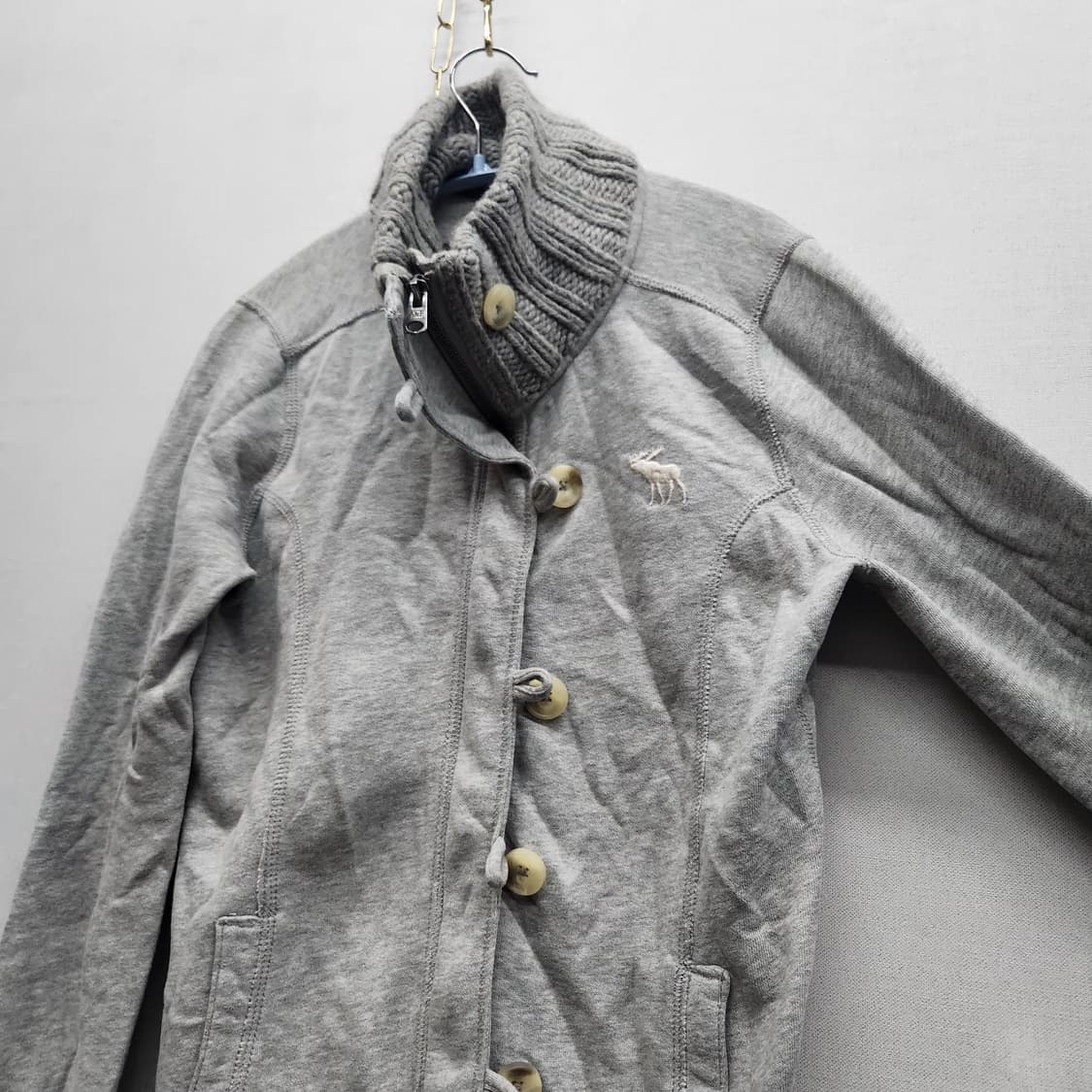 아베크롬비 로고 Y2K 버튼 가디건 집업 S(S) 상품이미지3