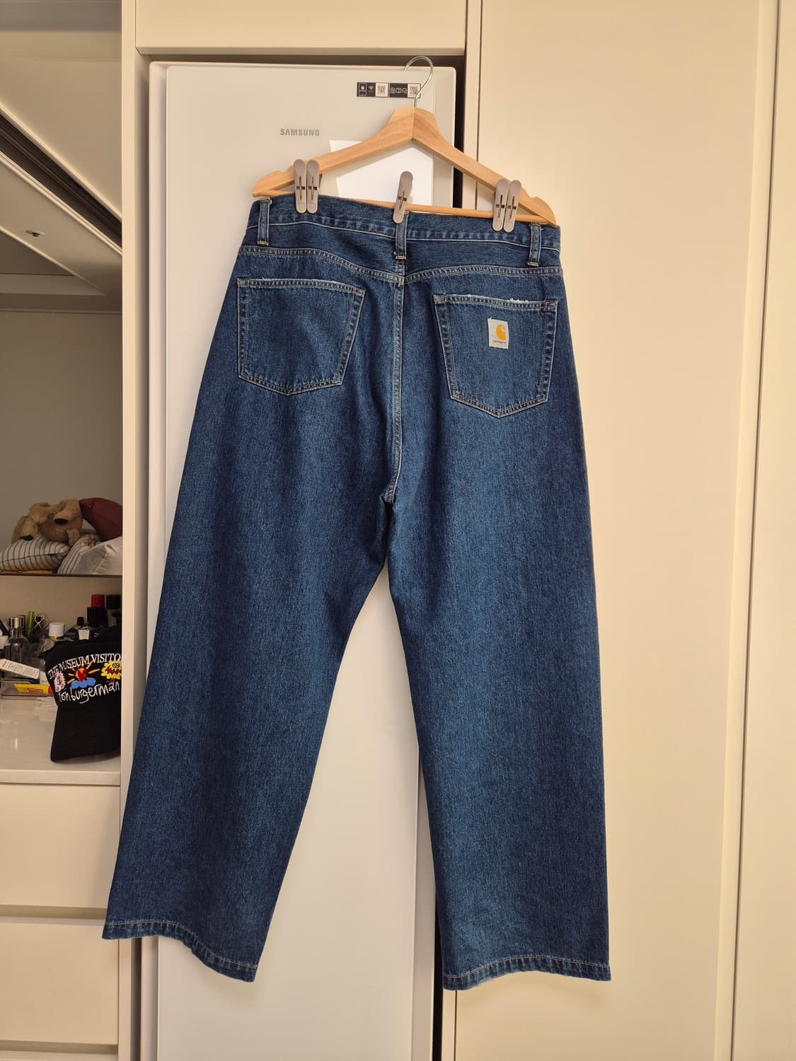 칼하트 랜든 팬츠 로버트슨 블루 스톤 워시드 34사이즈 상품이미지5