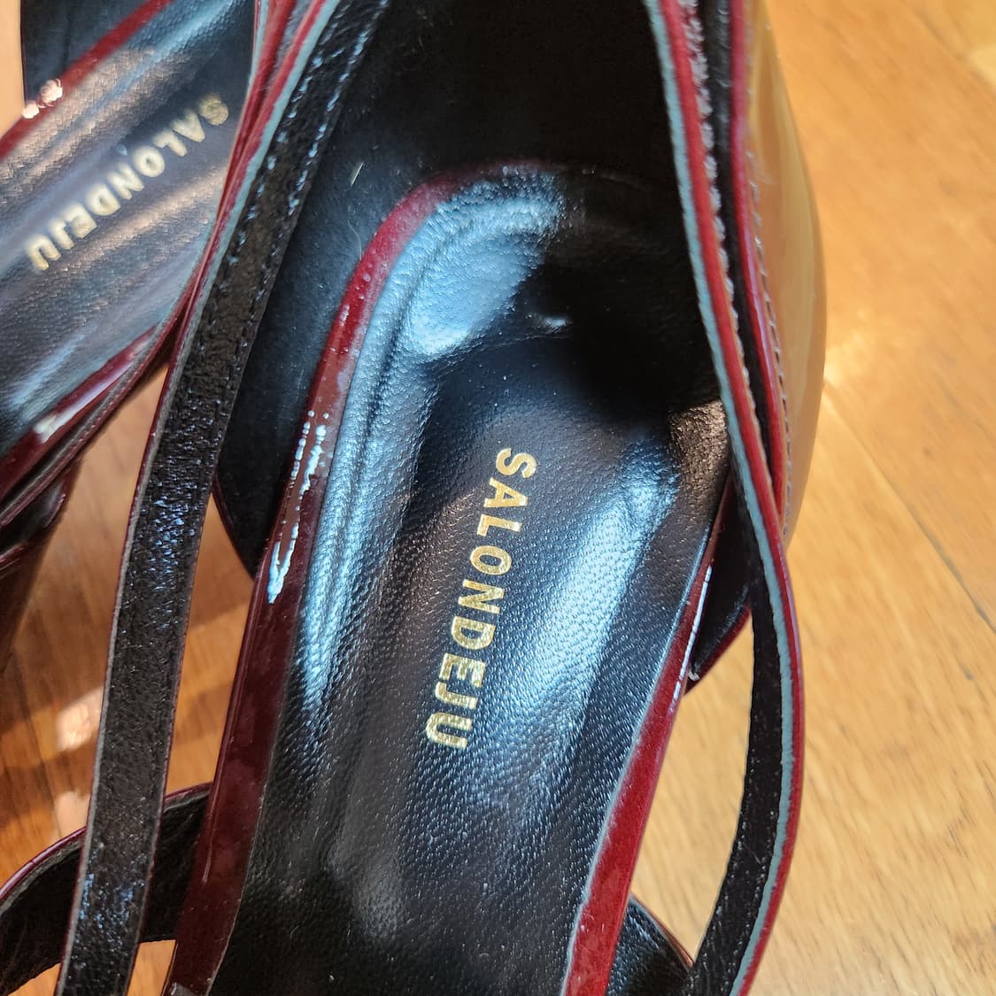 👠 SALONDEJU 버건디 유광 메리제인 힐 (약 240) 상품이미지8