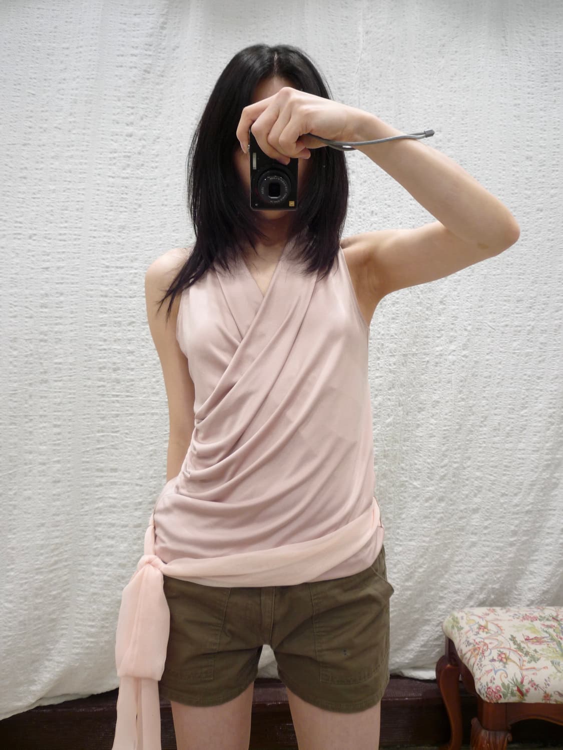 Muted pink drape sleeveless 상품이미지2