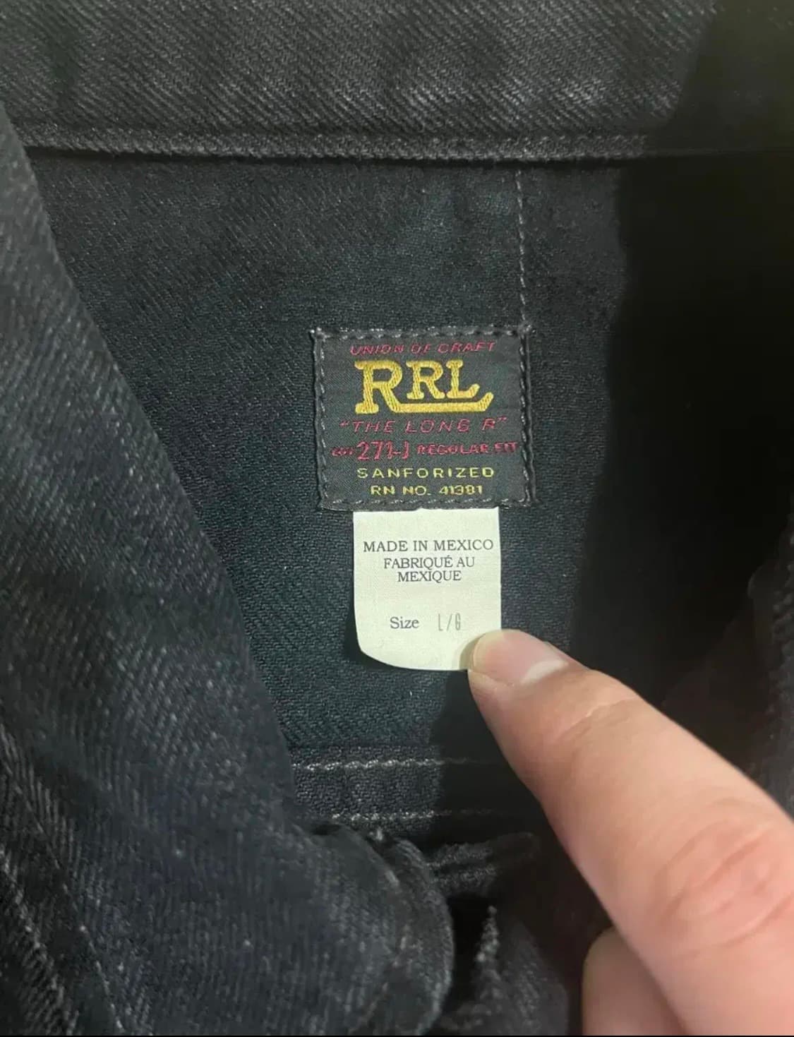rrl lot271 블랙 L사이즈 상품이미지2