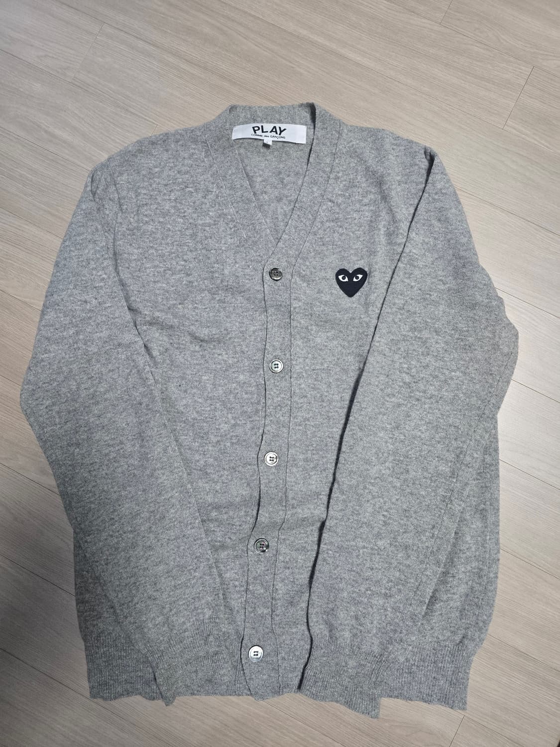 꼼데가르송 플레이 가디건 그레이 L 상품이미지2
