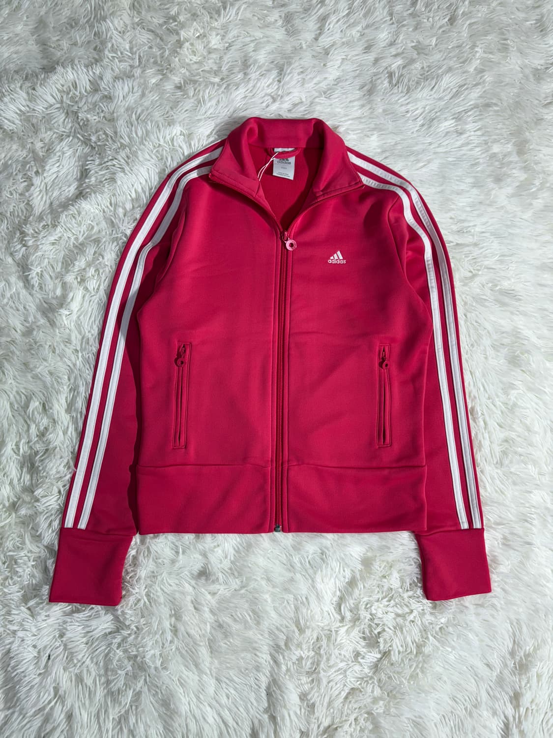 아디다스 딱붙핏 삼선 핑크 트랙탑  상품이미지3