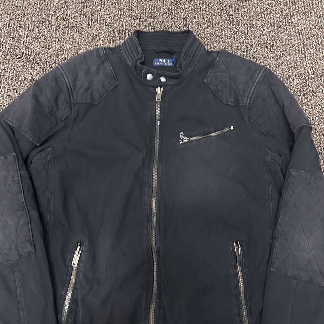 POLO 폴로 랄프로렌 퀄팅 바이커 라이더 자켓 블랙 XL 상품이미지2