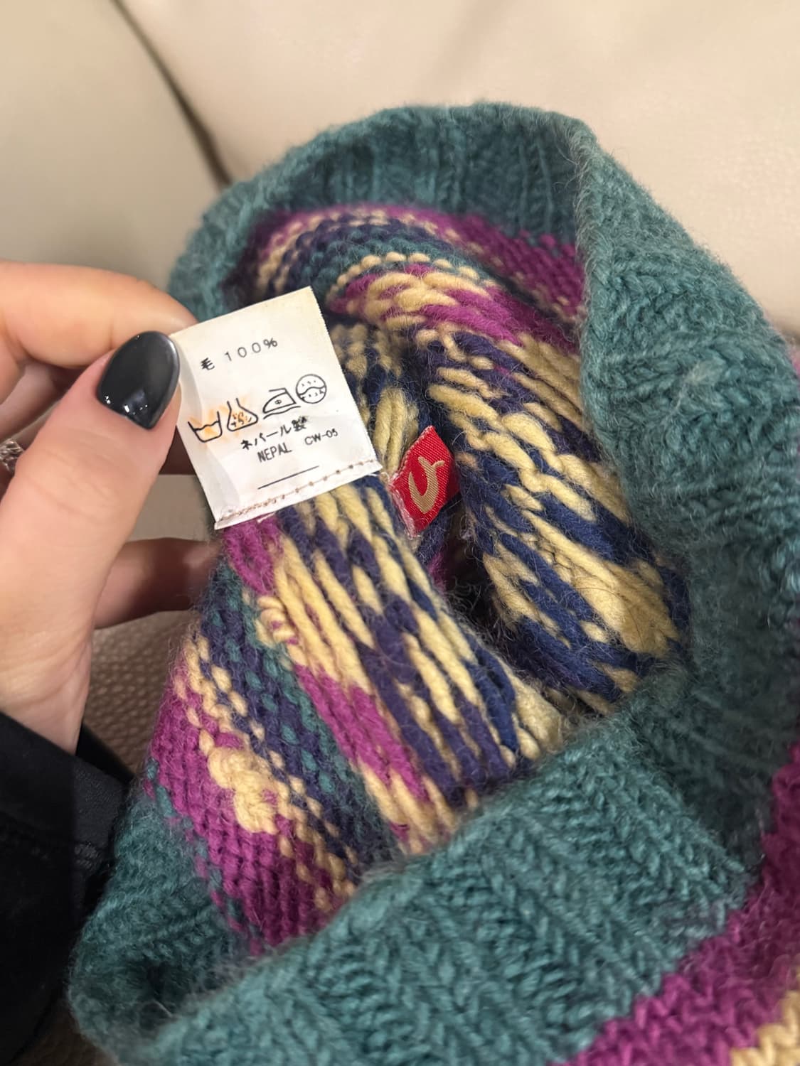 Snow pattern short knit beanie 상품이미지4