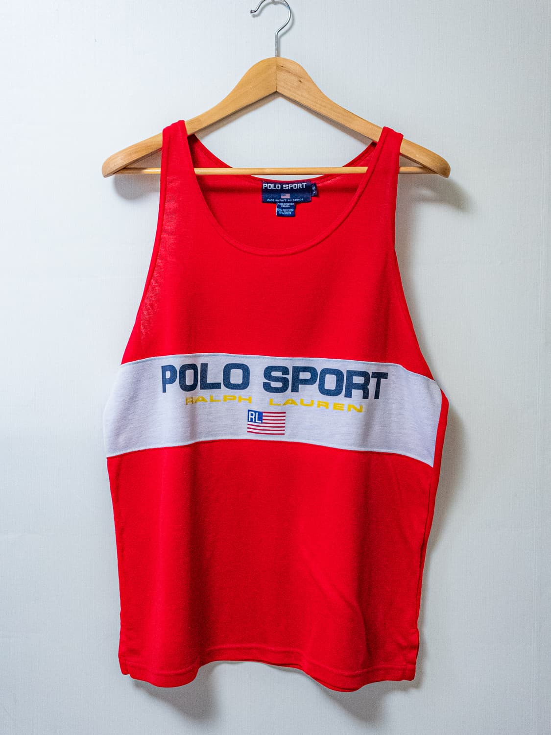 [폴로 스포츠 대방출] 90s 폴로스포츠 스펠아웃 나시, 슬리브리스 상품이미지1