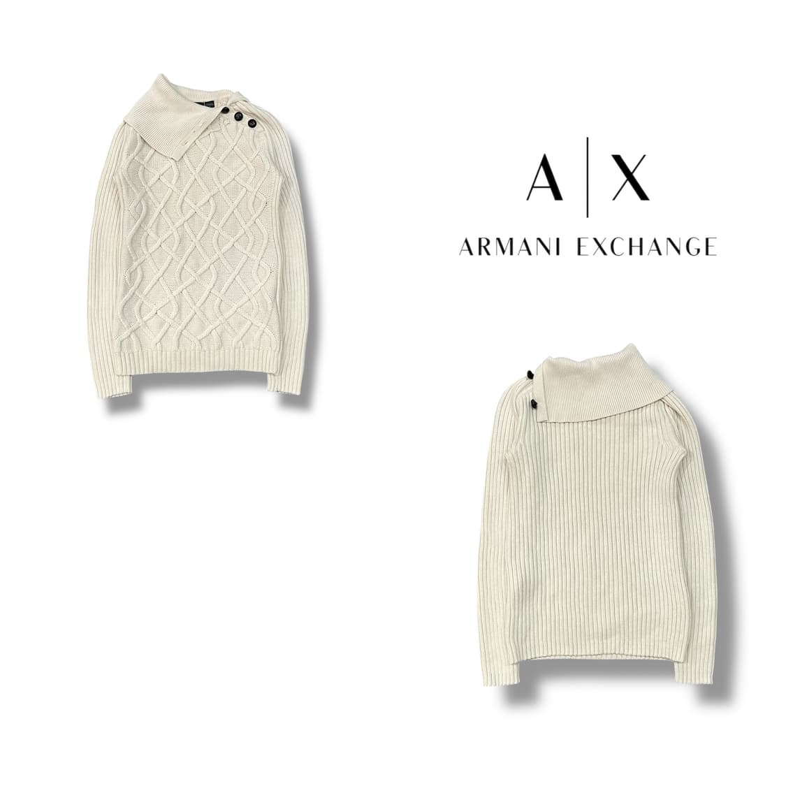  아르마니 익스체인지 버튼 넥 니트 y13610 상품이미지1