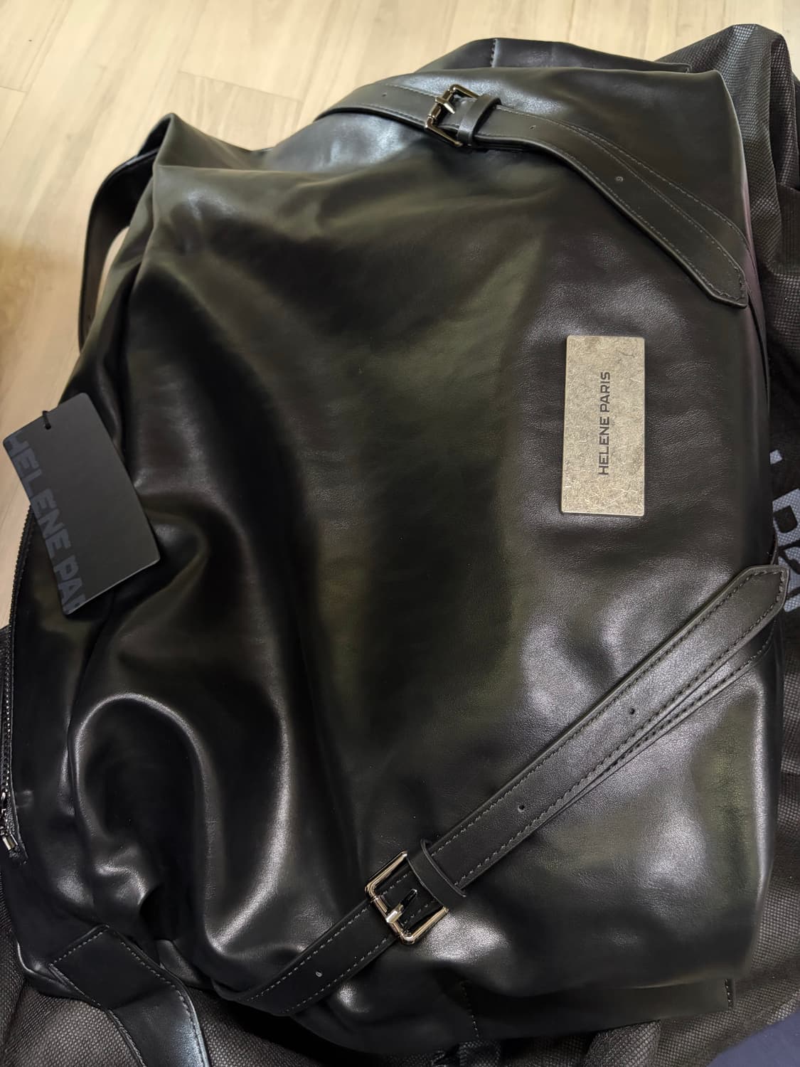 헬레네파리스 벨티드 스퀘어 빅 크로스 백 (블랙) 단종 품절 상품이미지5