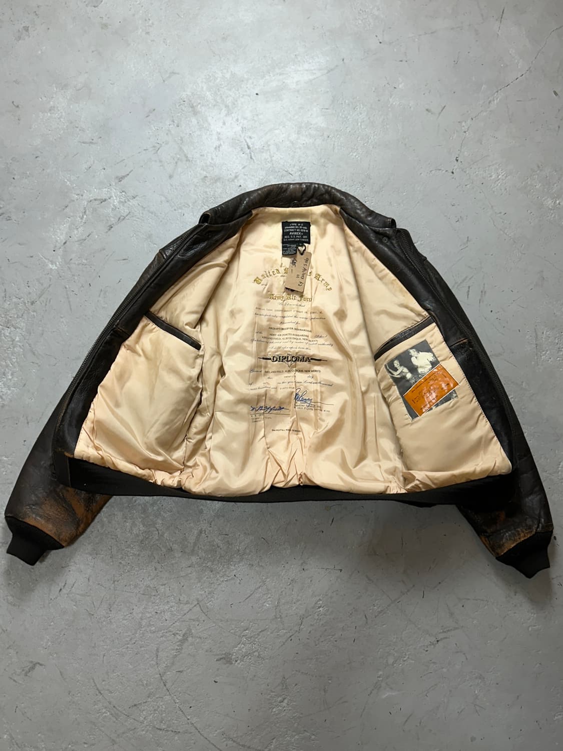 90's OG 빈티지 아비렉스 A2 봄버 자켓 빈티지 레더 자켓 상품이미지5