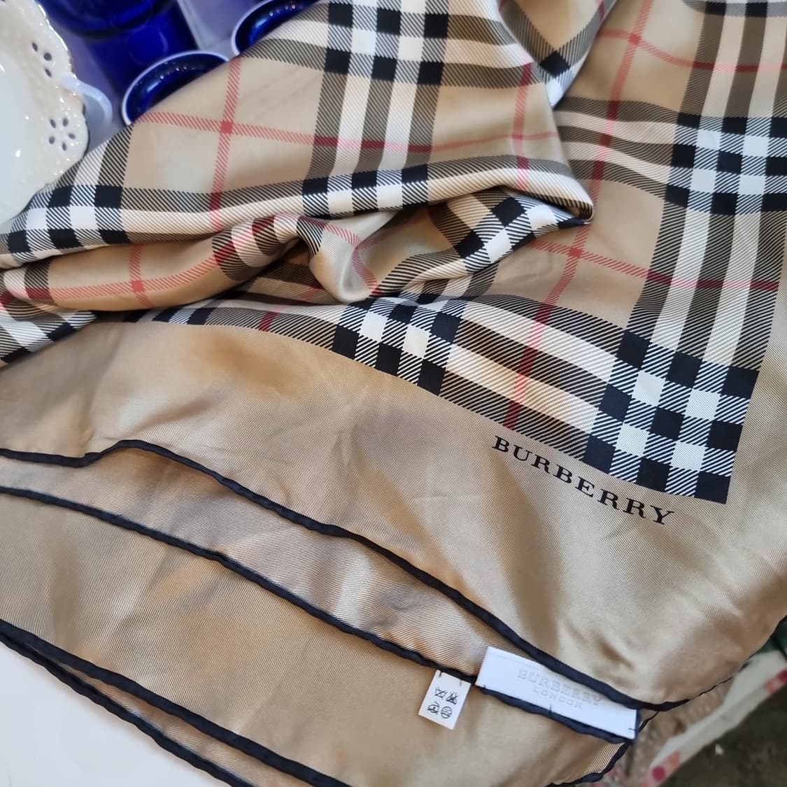 버버리 체크 스카프 브라운계열 상품이미지5