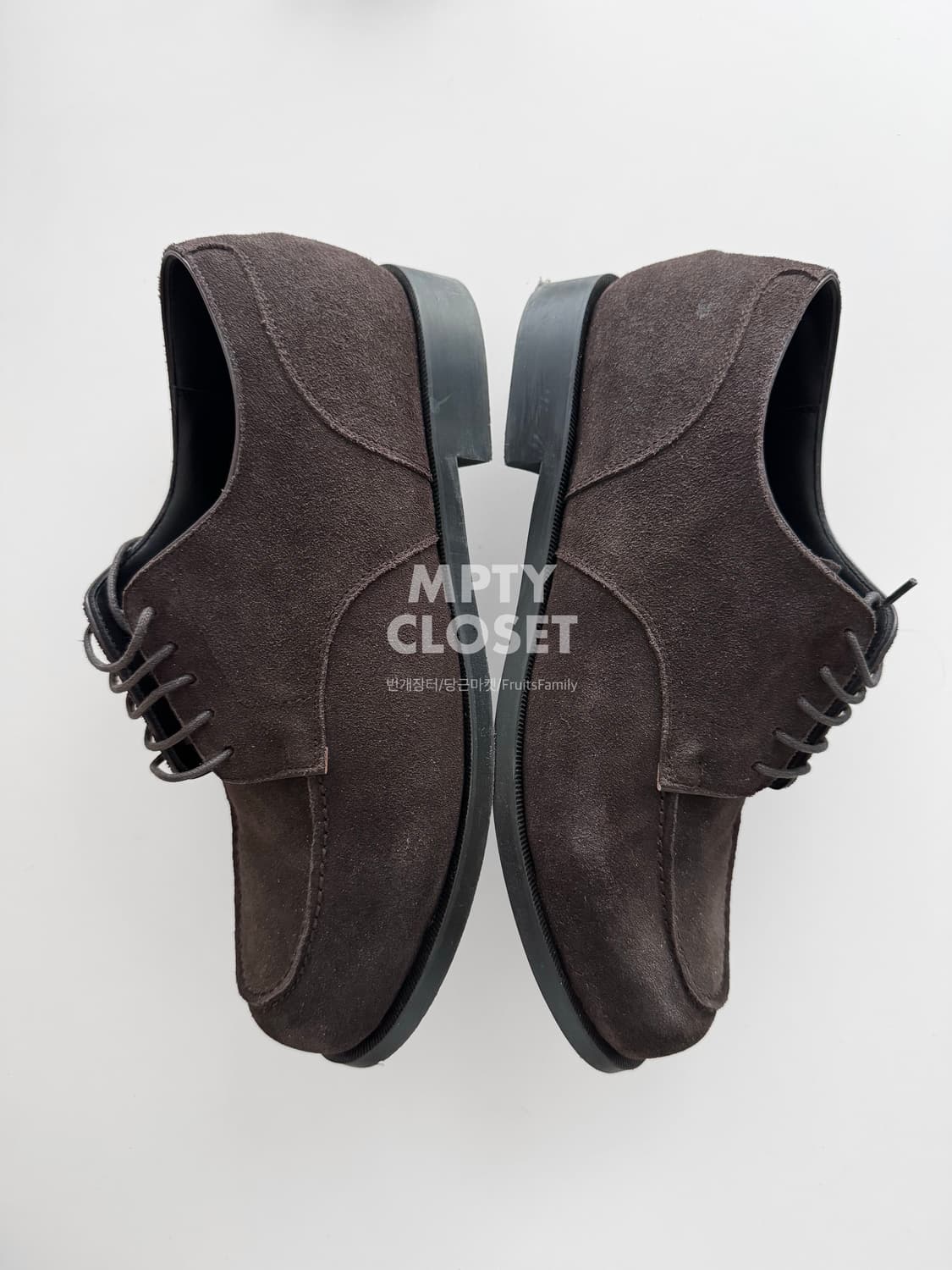 포스트맨 저널리스트 스웨이드 다크브라운 u팁 더비슈즈 상품이미지3