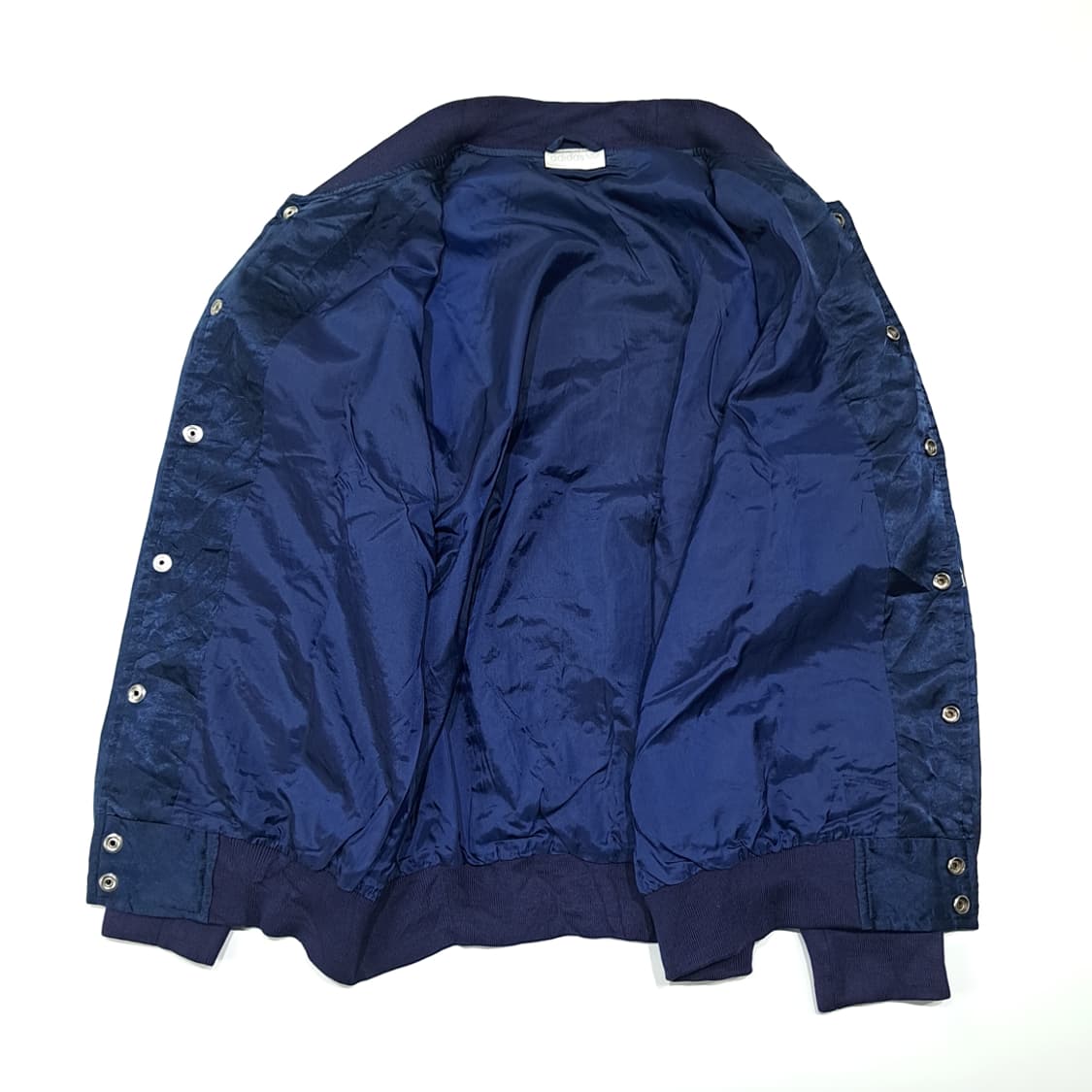 CL305 L 아디다스 90s 새틴 팀아디다스 자수 네이비 자켓 아우터 상품이미지5