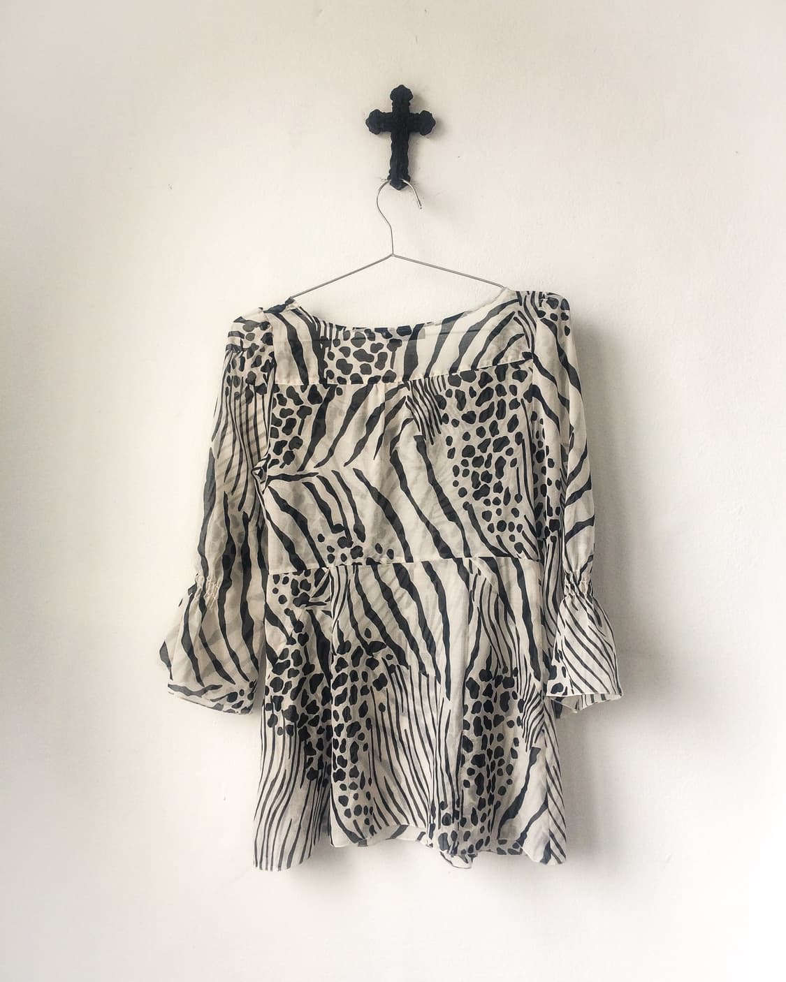 Pattern mixed blouse 상품이미지3