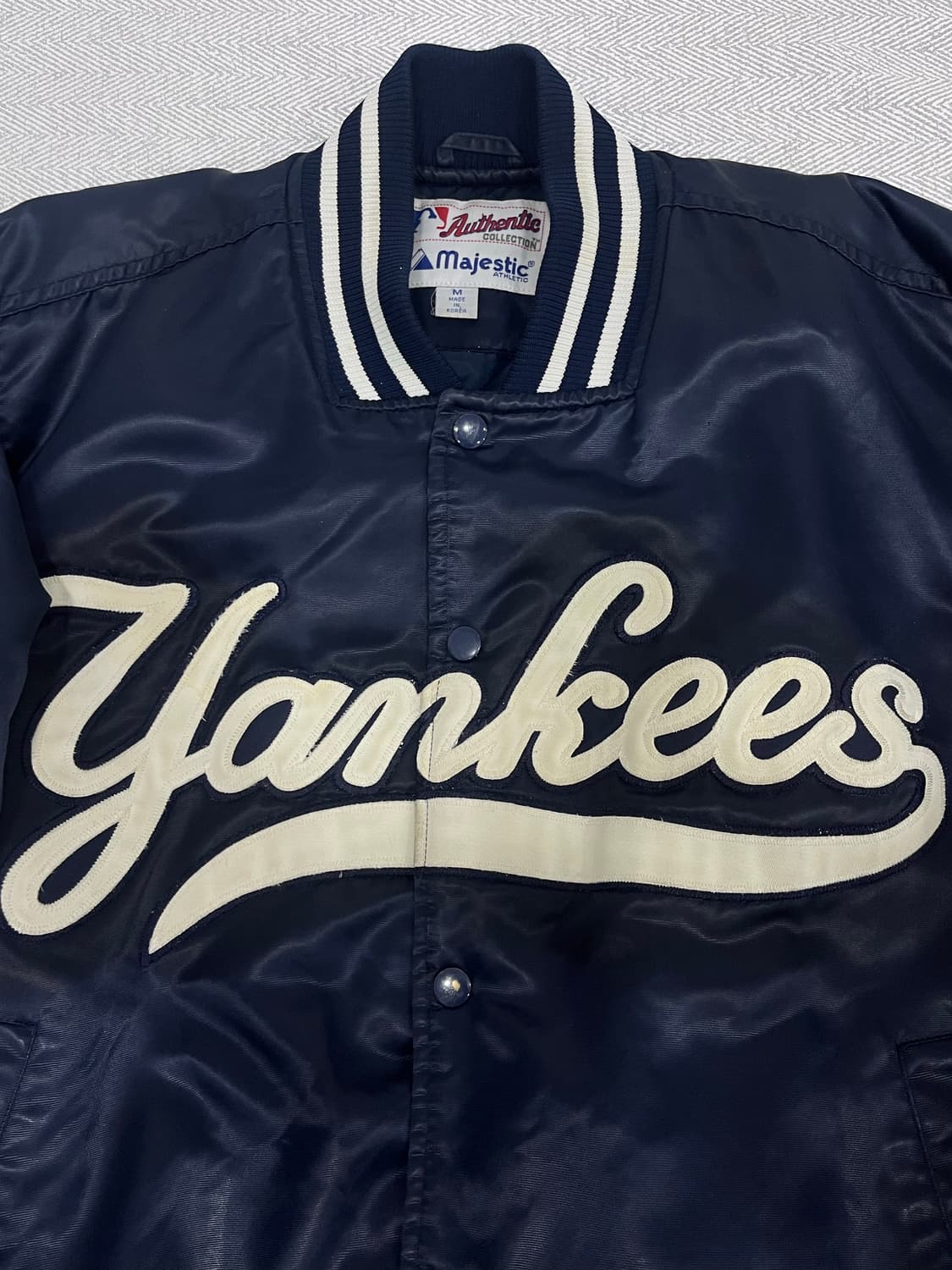 마제스틱 뉴욕 양키스 성조기 바시티 자켓 누빔 M 95-100 상품이미지5