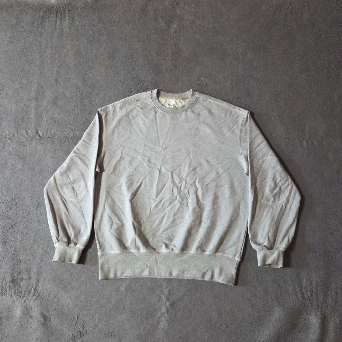 러프사이드 오버사이즈 스웻셔츠 맨투맨 3 멜란지그레이 상품이미지3