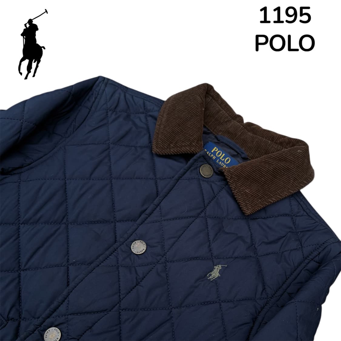 폴로 네이비 퀄팅 자켓 패딩 S 상품이미지4