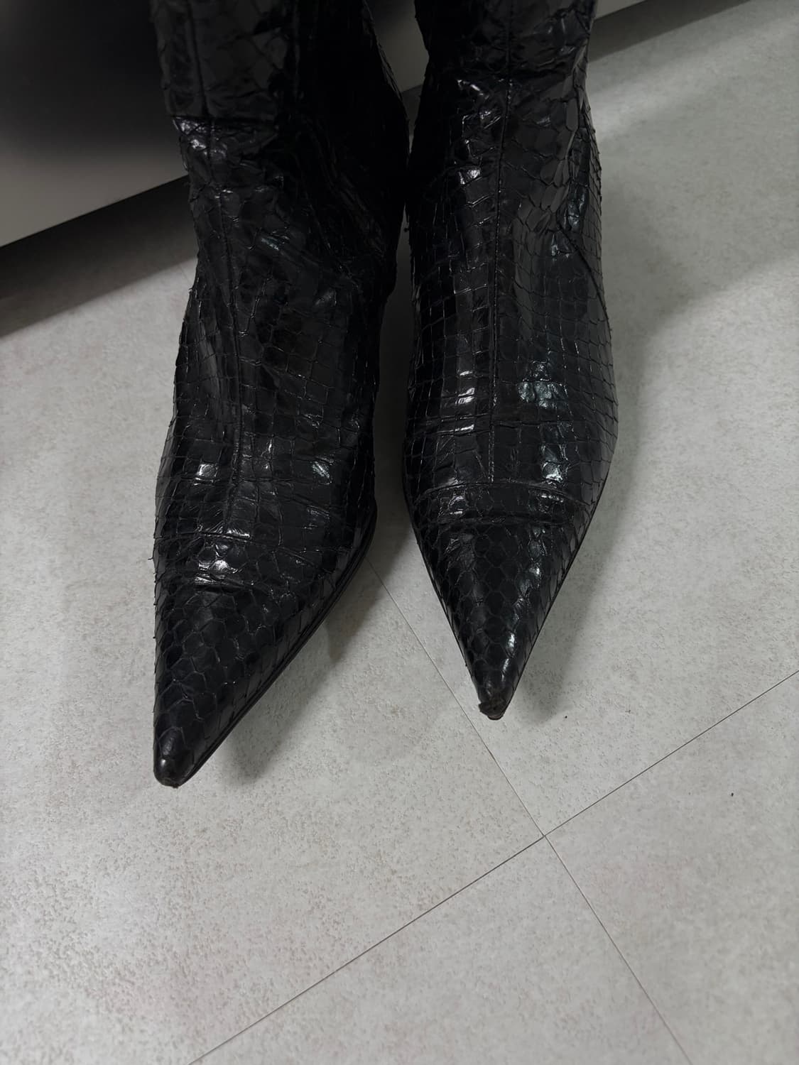 돌체앤가바나 정품 블랙 뱀피 롱부츠 240-245 상품이미지7