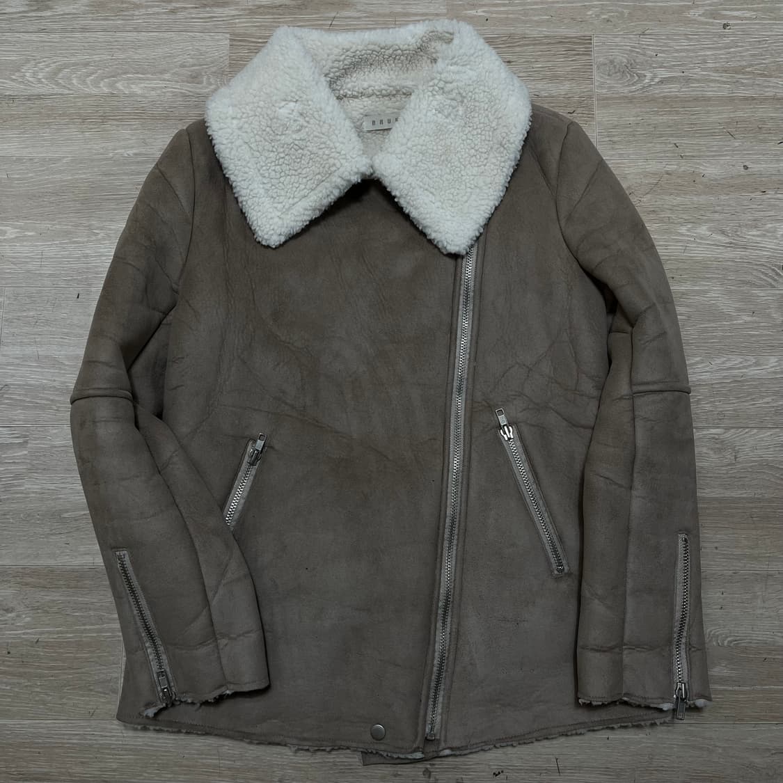 브루니 BRUNI 양털 스웨이드 무스탕 자켓 M/95 상품이미지1