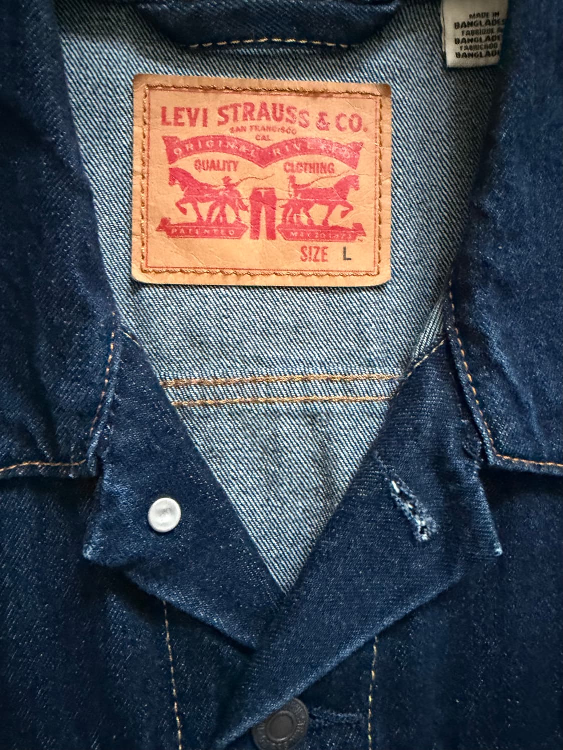 리바이스 데님 자켓 L 진청 상품이미지2