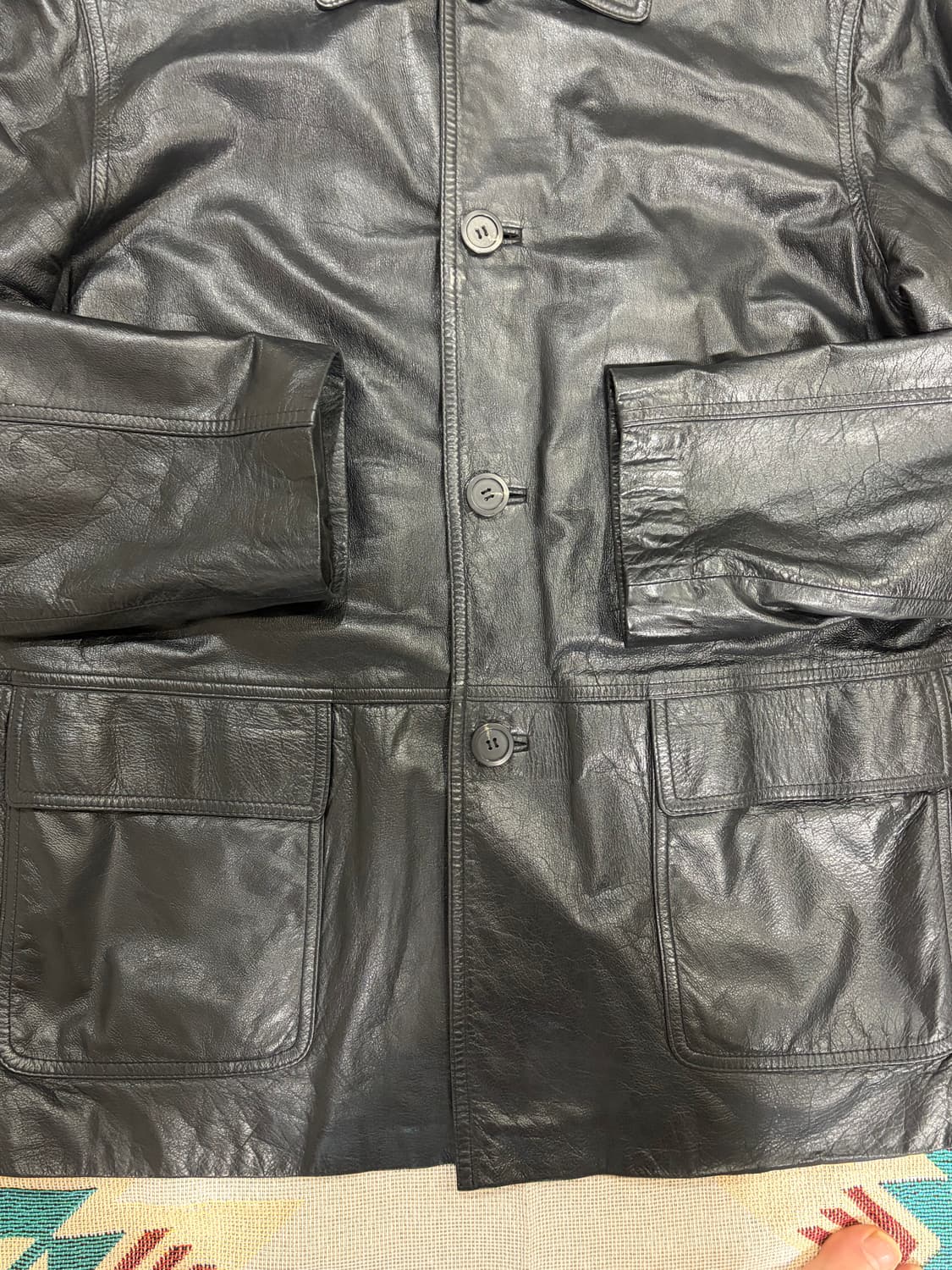 SORDOPA cow leather car coat / 레더 카코트 상품이미지4