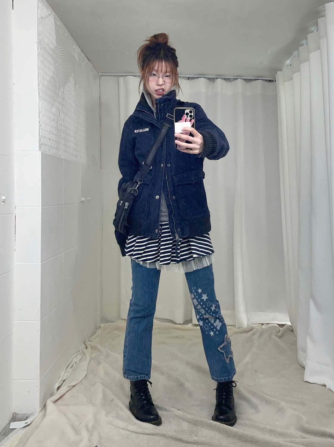홀리스터 네이비 키치 너드 괴짜 코디 세트 상품이미지1