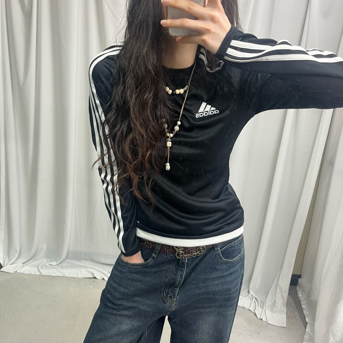 Adidas black long sleeves 상품이미지3