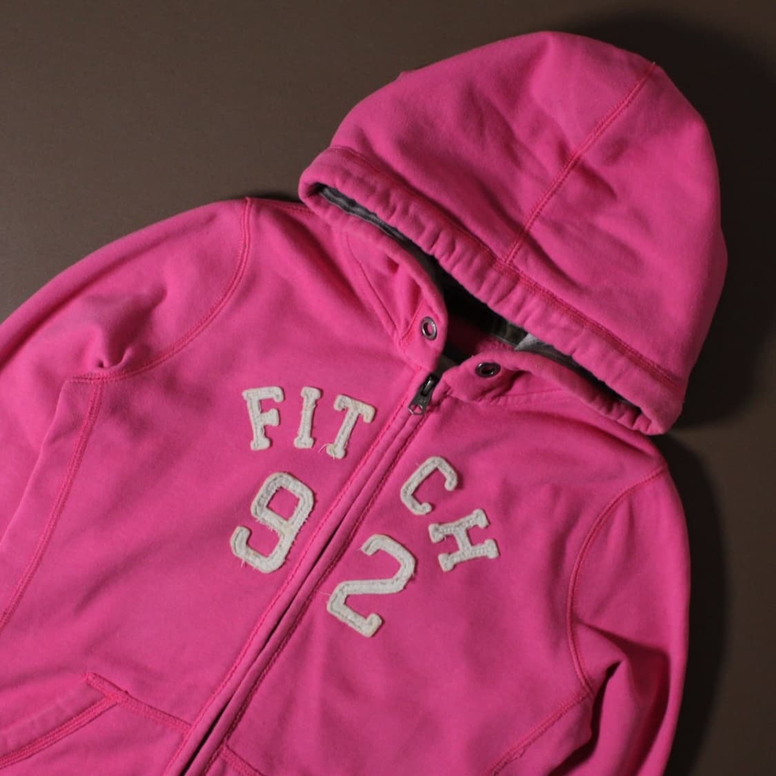 Abercrombie 아베크롬비 핑크 기모 후드집업  상품이미지2