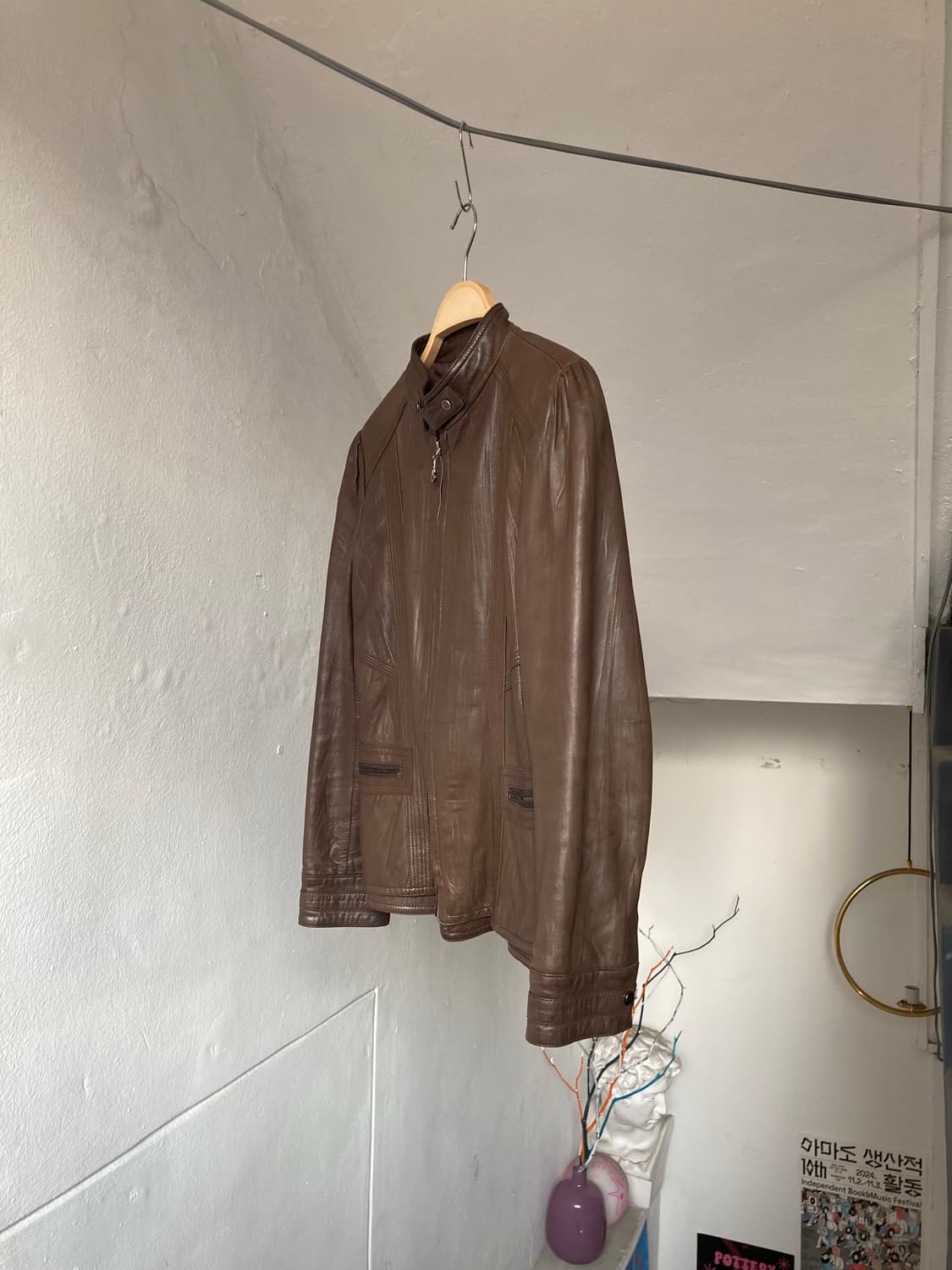 Y2K 브라운 양가죽 자켓 상품이미지5