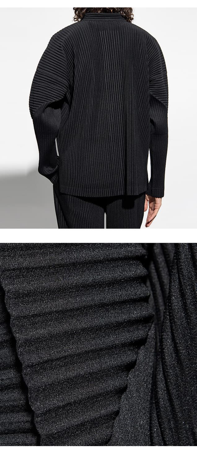 옴므플리세/ 만다린넥 셔츠 / 블랙 3사이즈 상품이미지7