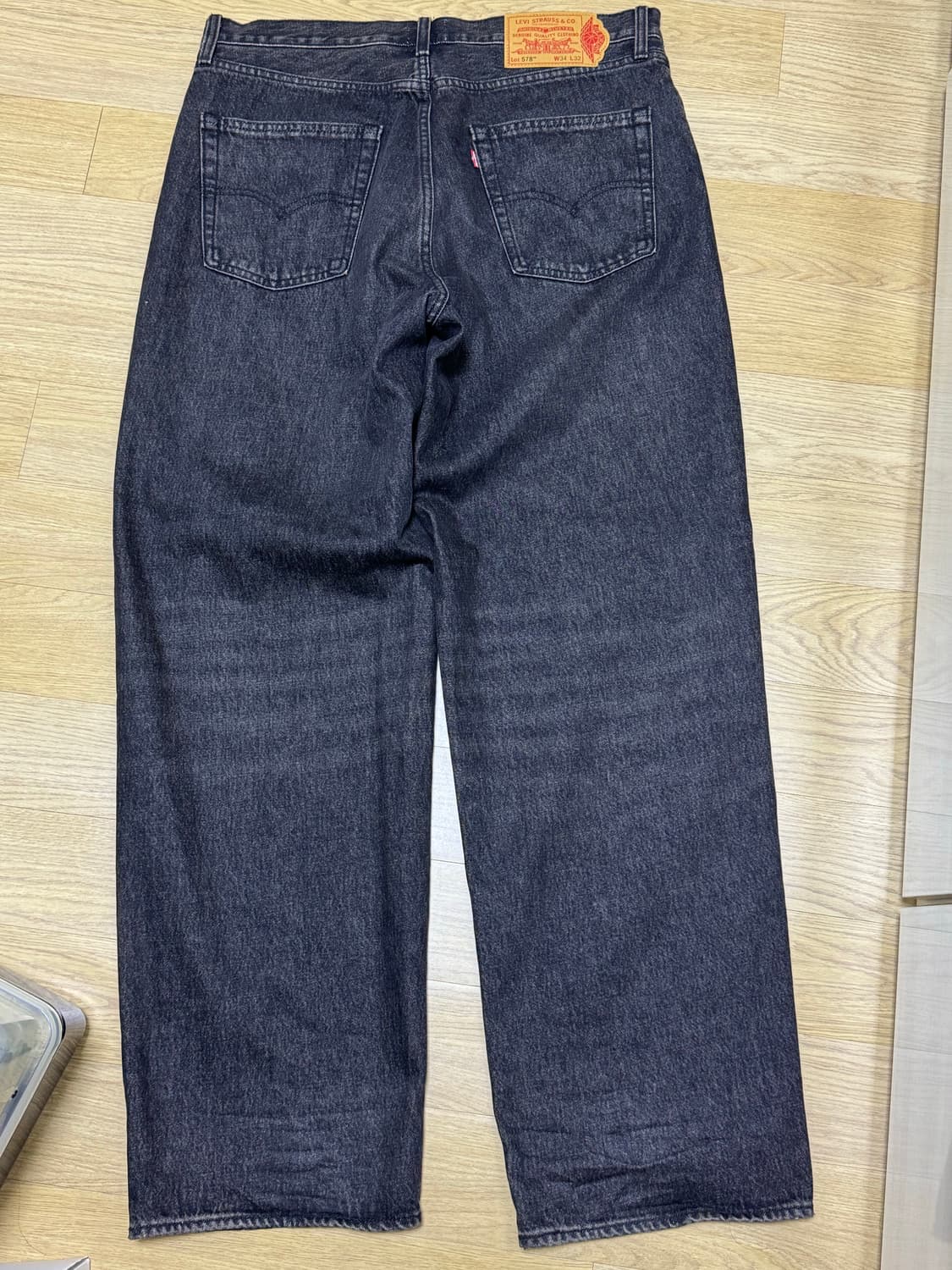 리바이스 조던 578 배기진 블랙 데님 팬츠 34x32 상품이미지6