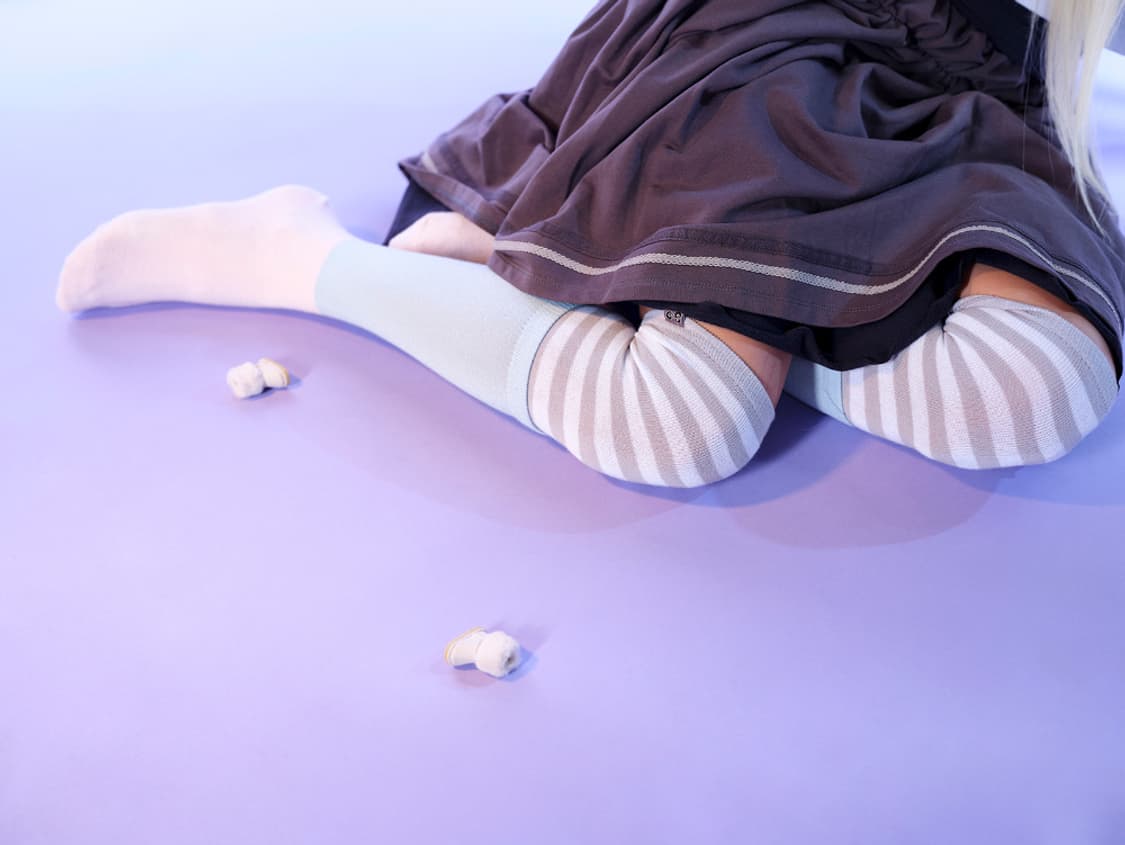 코이세이오 X 브라이스 스트라이프 레이어드 삭스 핑크 상품이미지2