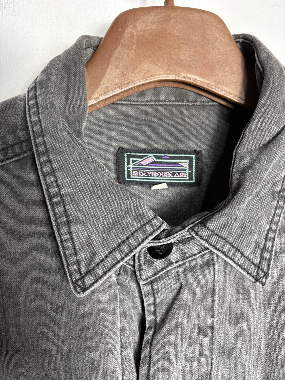 그레이 흑청 데님 셔츠 자켓 상품이미지2