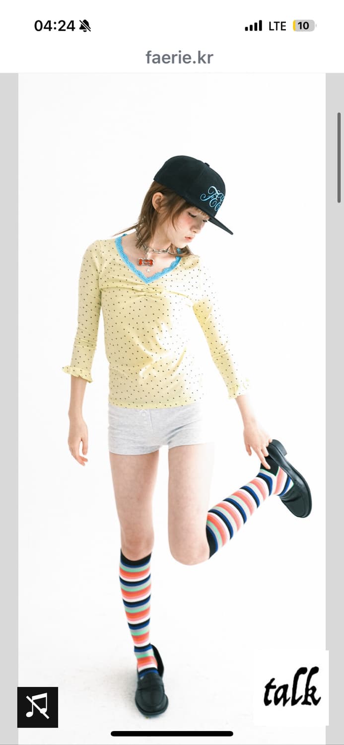 shopfaerie mini heart lace top 미니레이스탑 상품이미지1