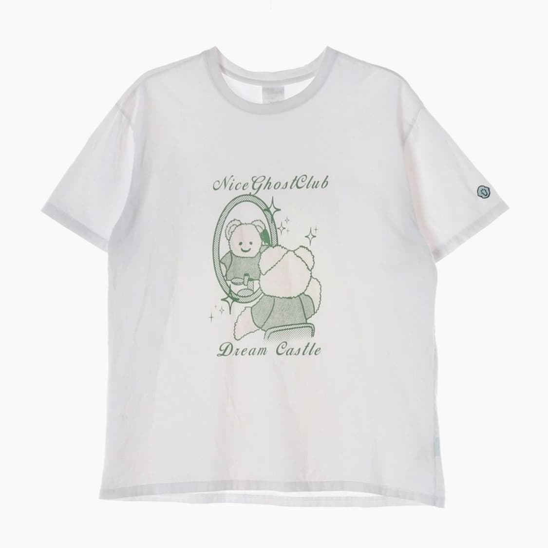 나고클 드림캐슬 베어 화이트 반팔티 M 상품이미지1