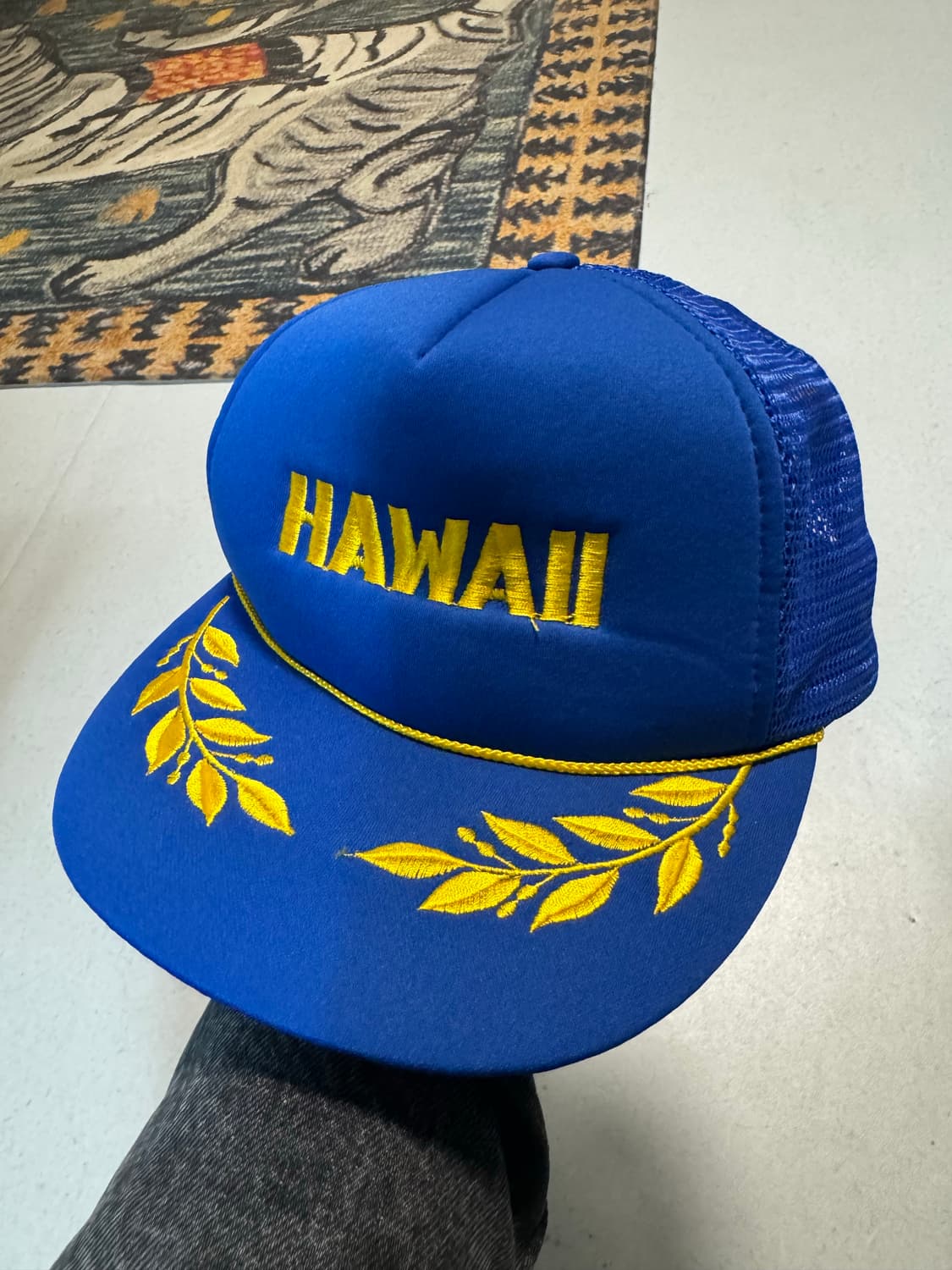 하와이 자수 빈티지 트러커캡 하와이안 헤드웨어 모자 볼캡 스냅백 상품이미지1