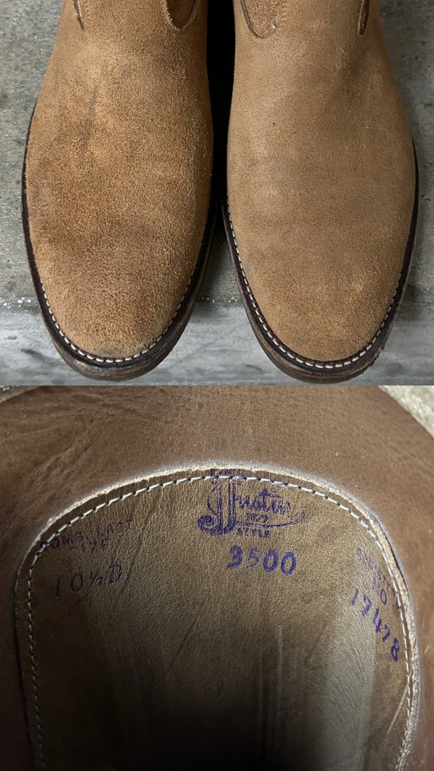 Justin 저스틴 러프아웃 스웨이드 웨스턴 부츠 페코스 부츠 상품이미지9