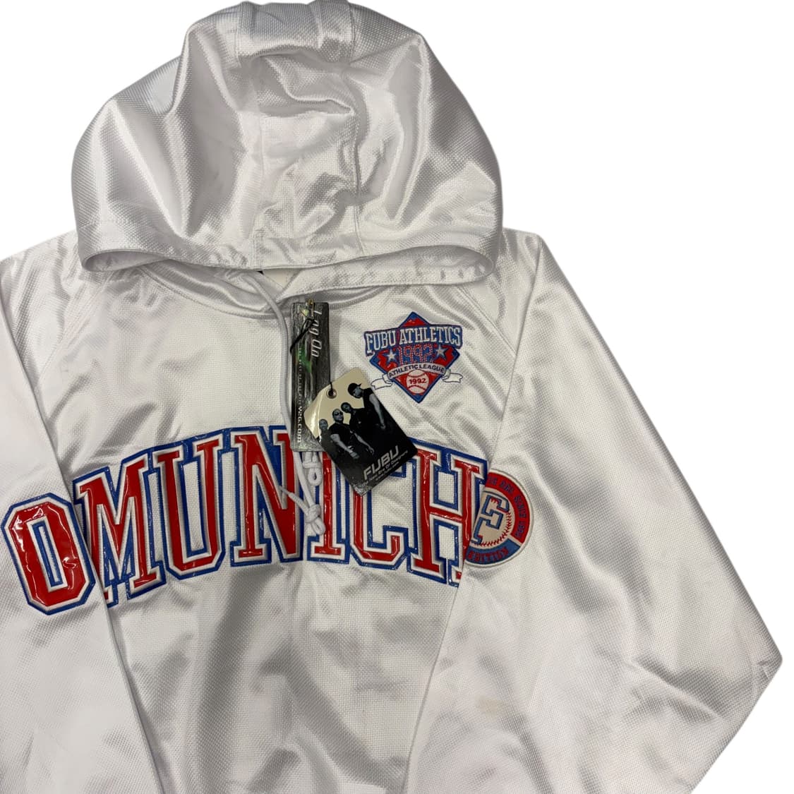00s 푸부 올드스쿨 에나멜 빅 로고 화이트 후드티 L 상품이미지2